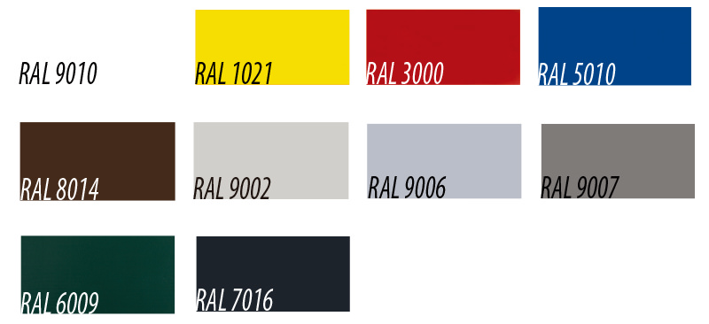 Range of colors sectional door | Inkema